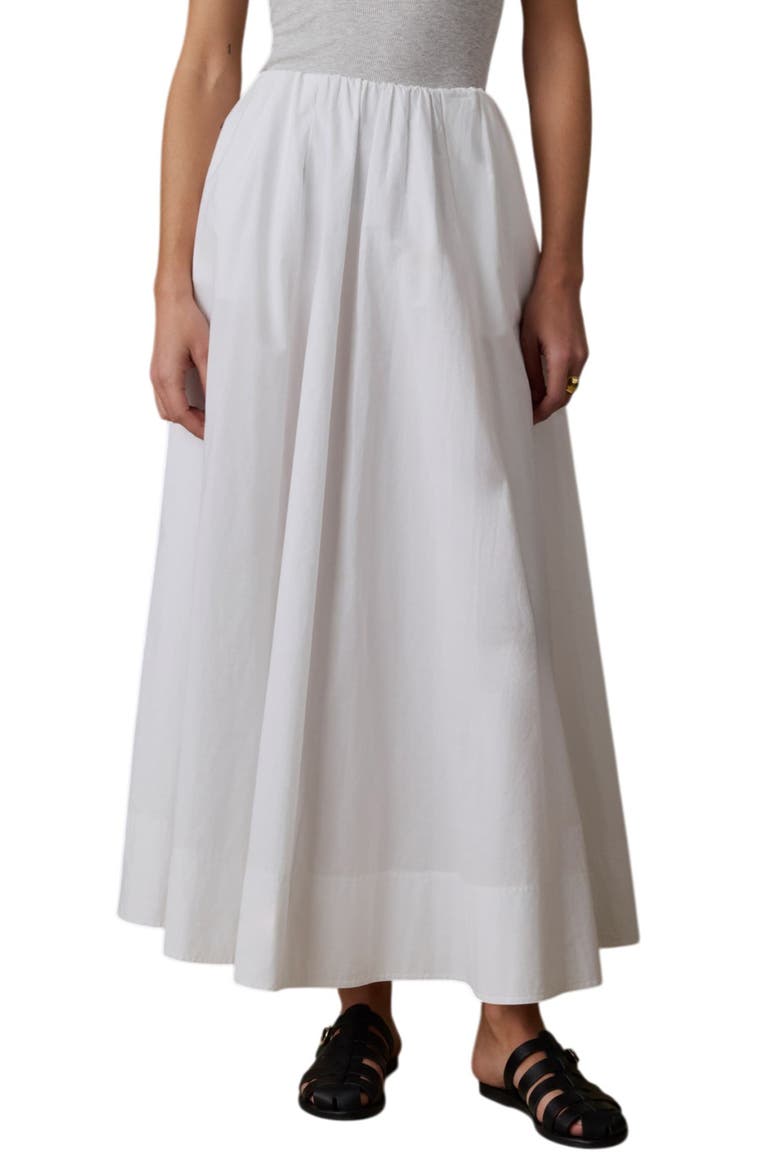 Coastal Poplin Maxi Skirt, Main, color, WHITE