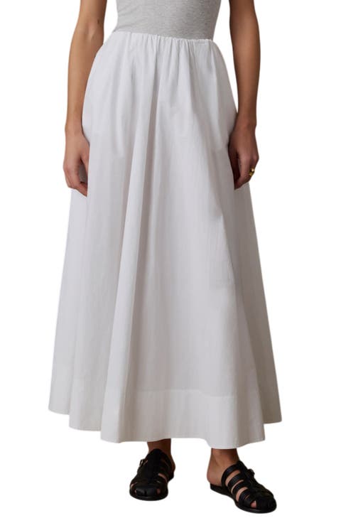 Coastal Poplin Maxi Skirt
