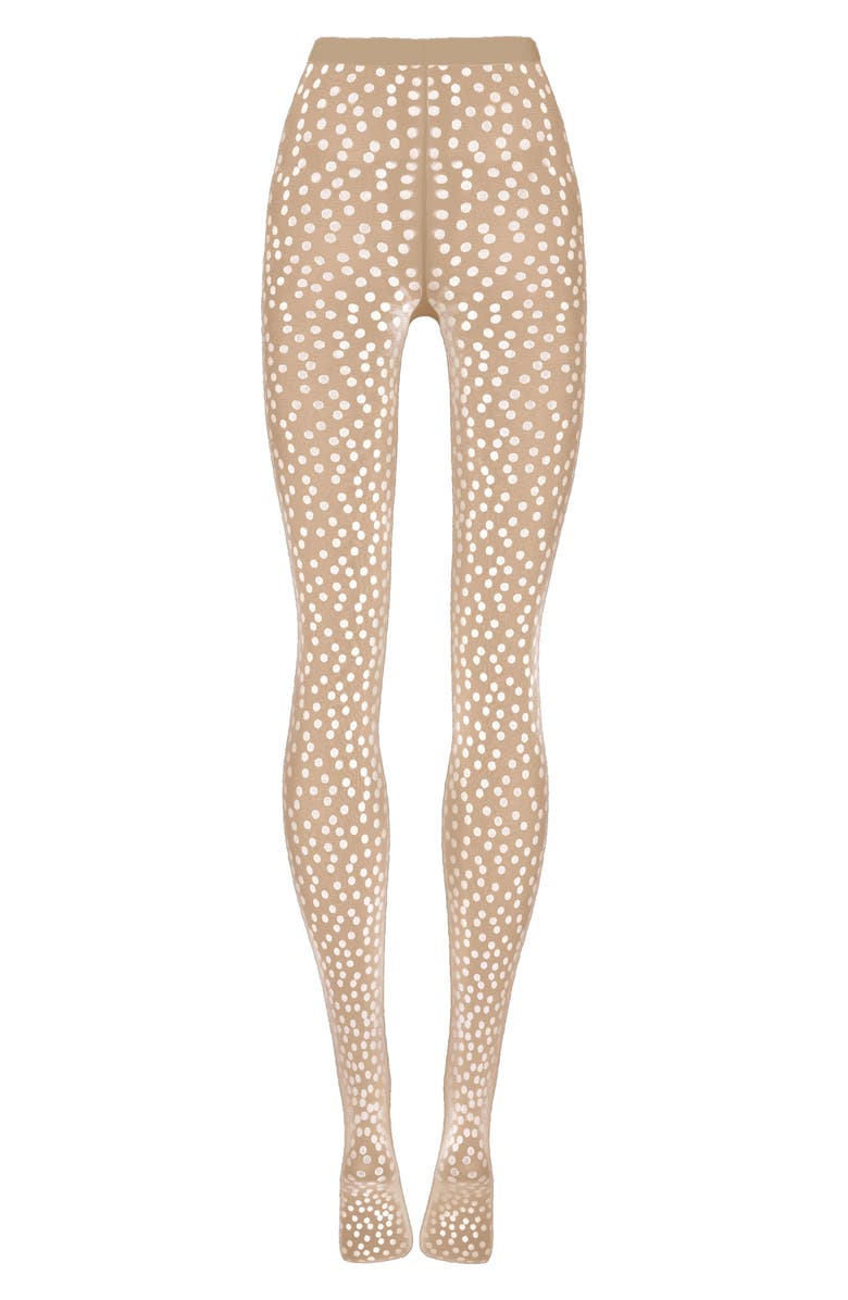 Wolford Sweet Dots Tights, Alternate, color, Fairly Light/ White
