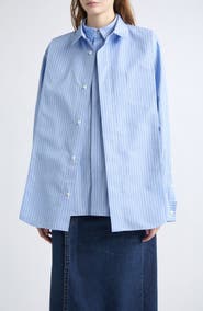 Sacai Stripe Layered Button-Up Shirt