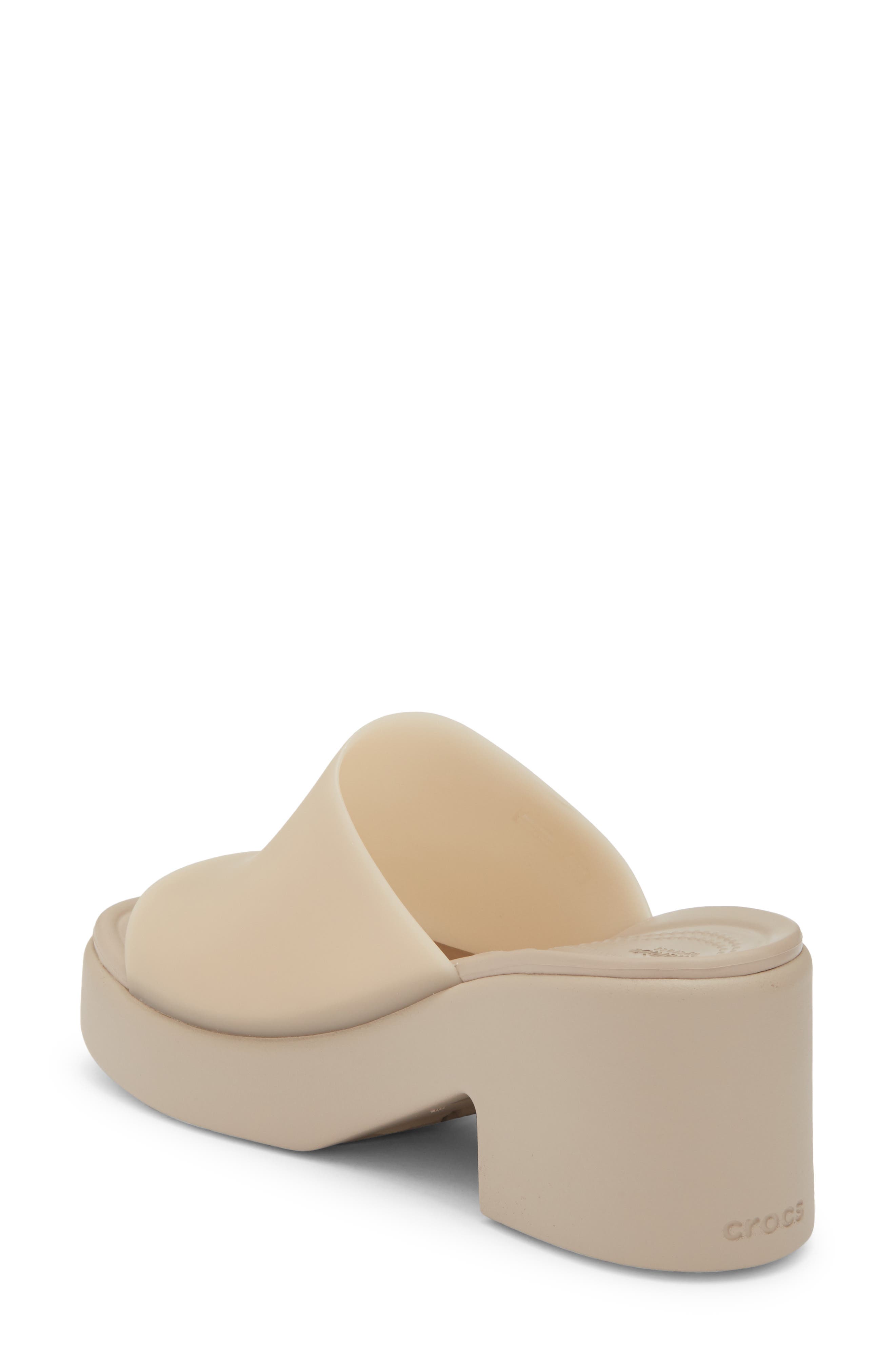CROCS Brooklyn Platform Slide Sandal, Alternate, color, Taupe