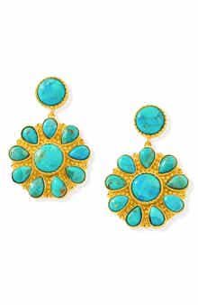 YS GEMS Mohave Turquoise Drop Earrings