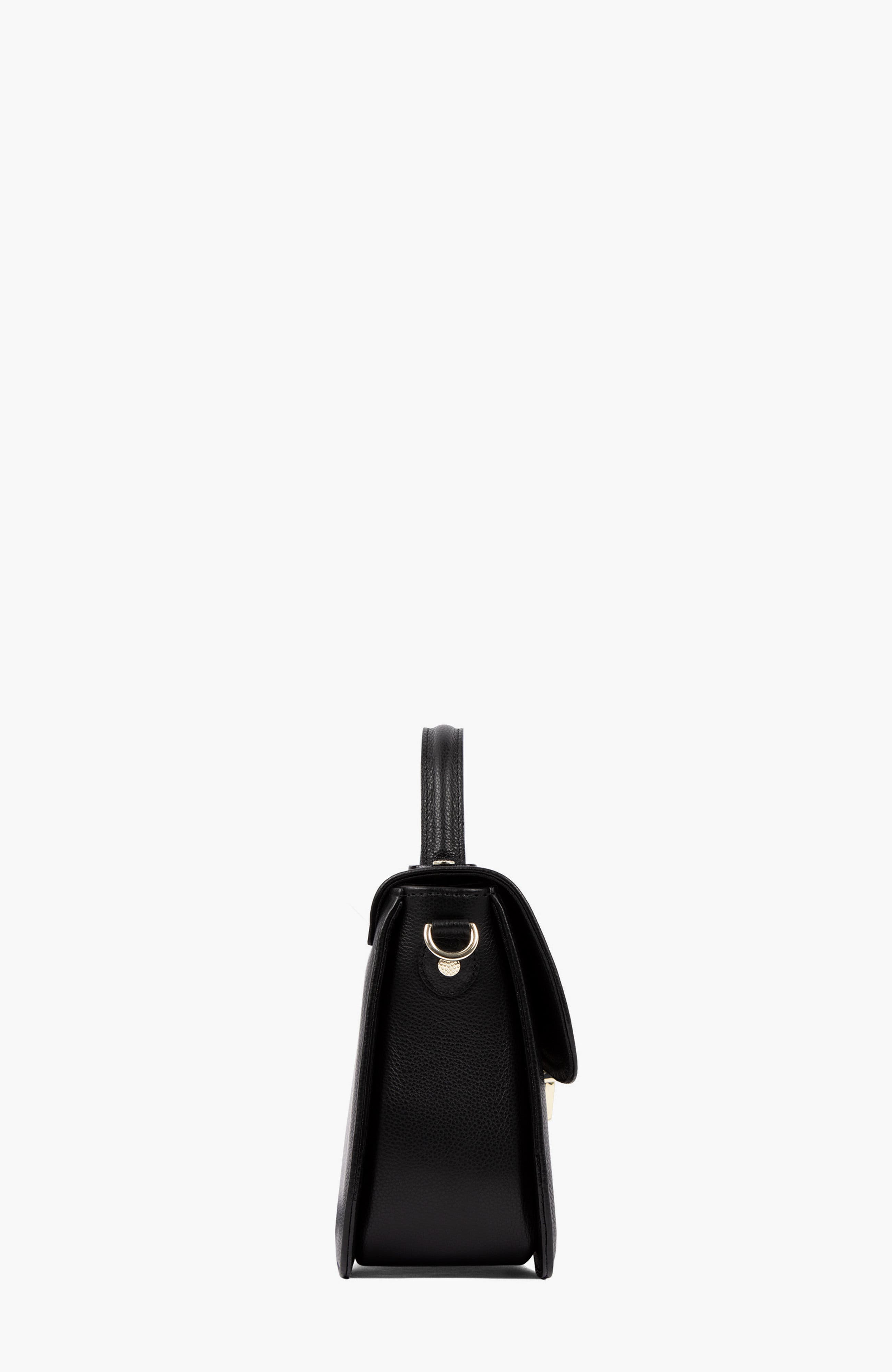 Muse 600 Pebbled Leather Handbag, Alternate, color, Black
