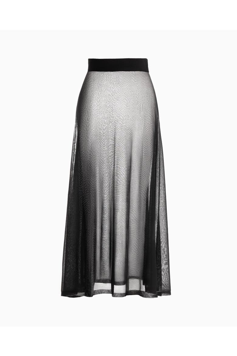Paz Sheer Skirt, Alternate, color, Black