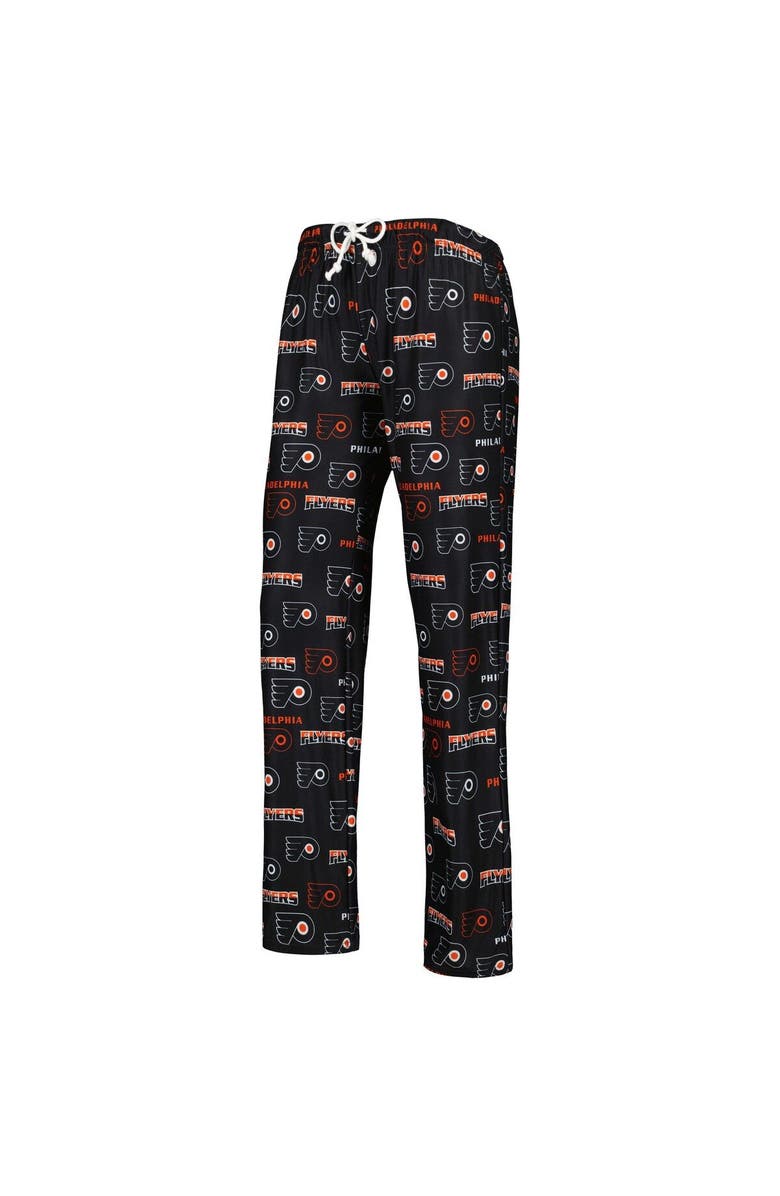 CONCEPTS SPORT Women's Concepts Sport Black Philadelphia Flyers Breakthrough Allover Logo Sleep Pants, Alternate, color, 