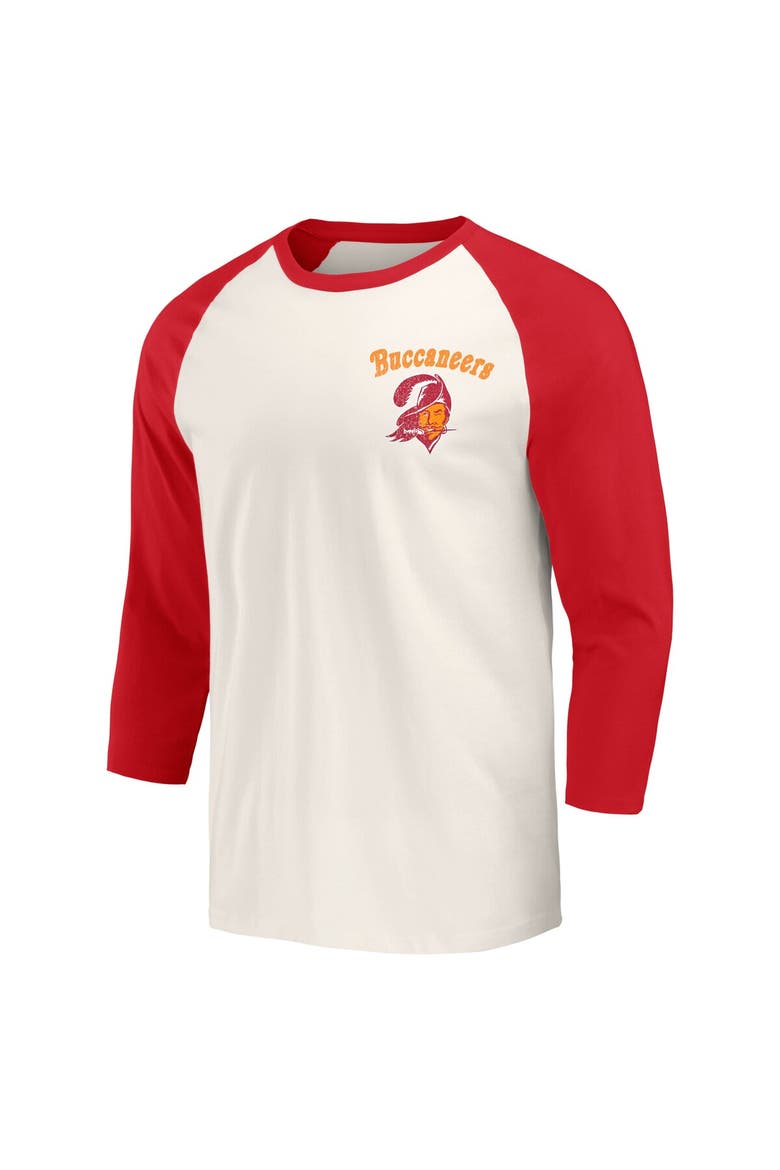 Men's Darius Rucker Collection by Fanatics Red/White Tampa Bay Buccaneers Raglan 3/4 Sleeve T-Shirt, Alternate, color, Red