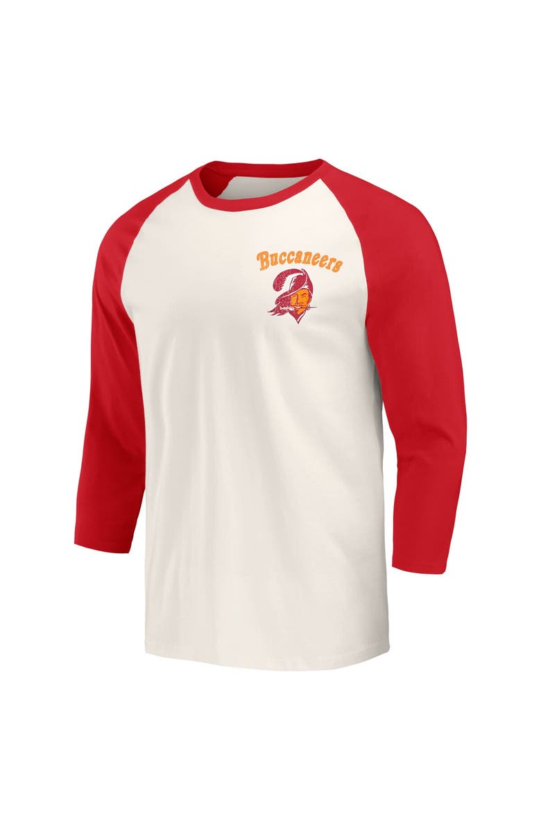 Darius Rucker Collection by Fanatics Men's Darius Rucker Collection by Fanatics Red/White Tampa Bay Buccaneers Raglan 3/4 Sleeve T-Shirt, Alternate, color, 