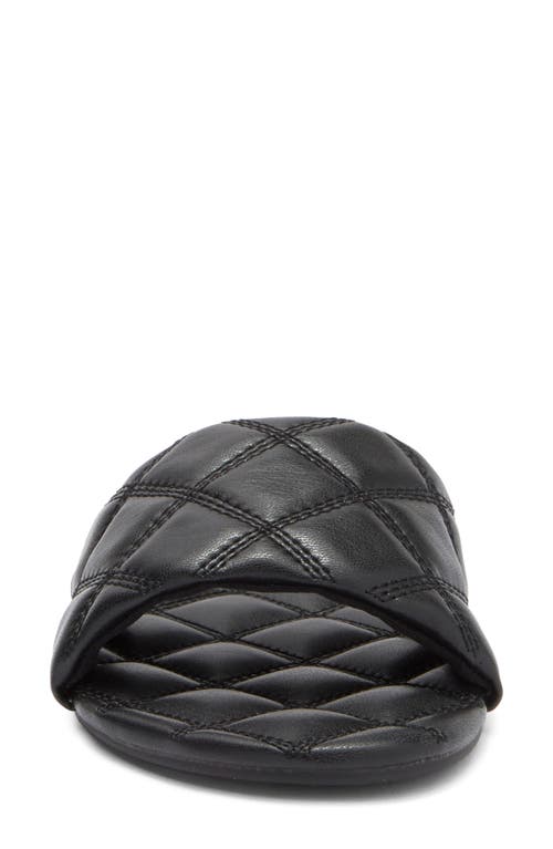 Steve Madden Perrie Quilted Slide Sandal In Black