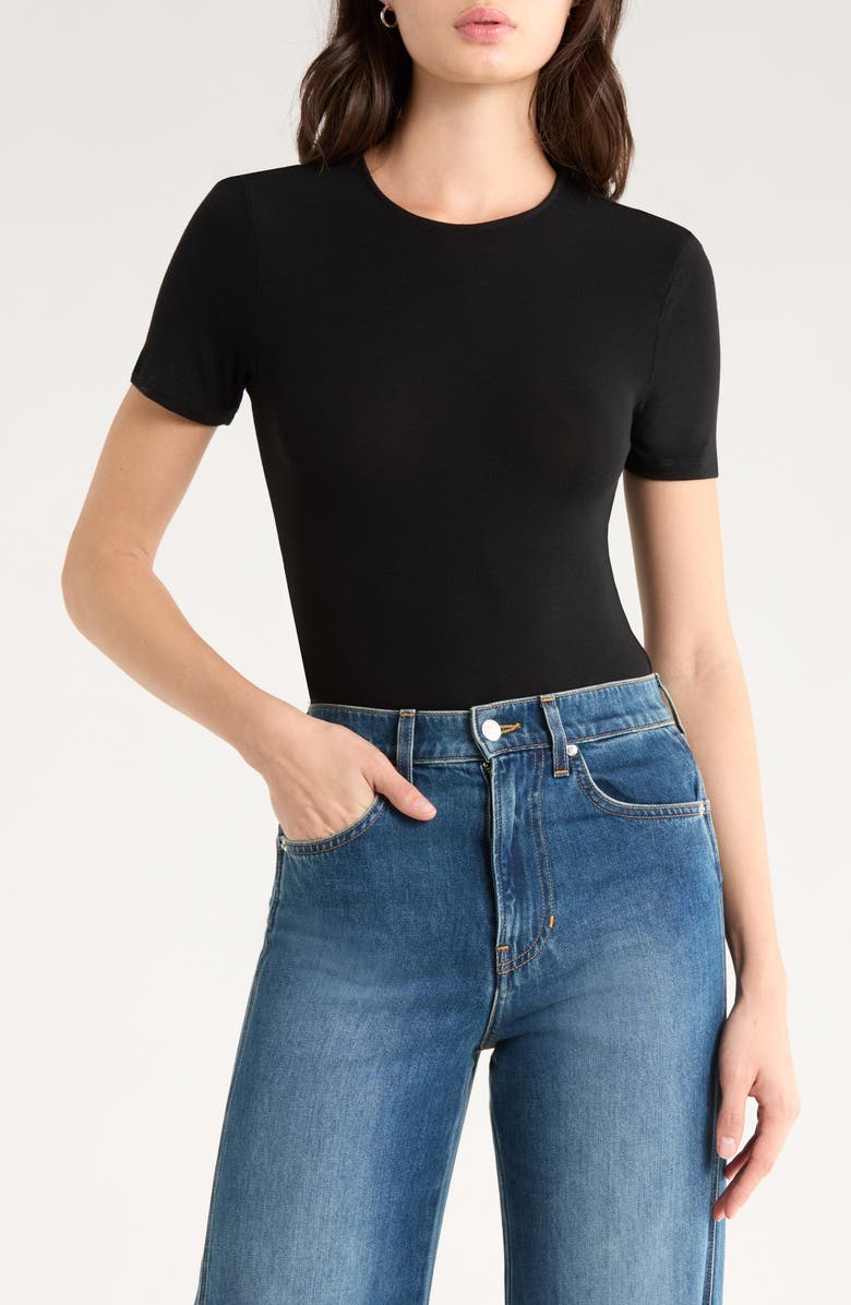 Bardot Vesper Knit Bodysuit, Main, color, Black