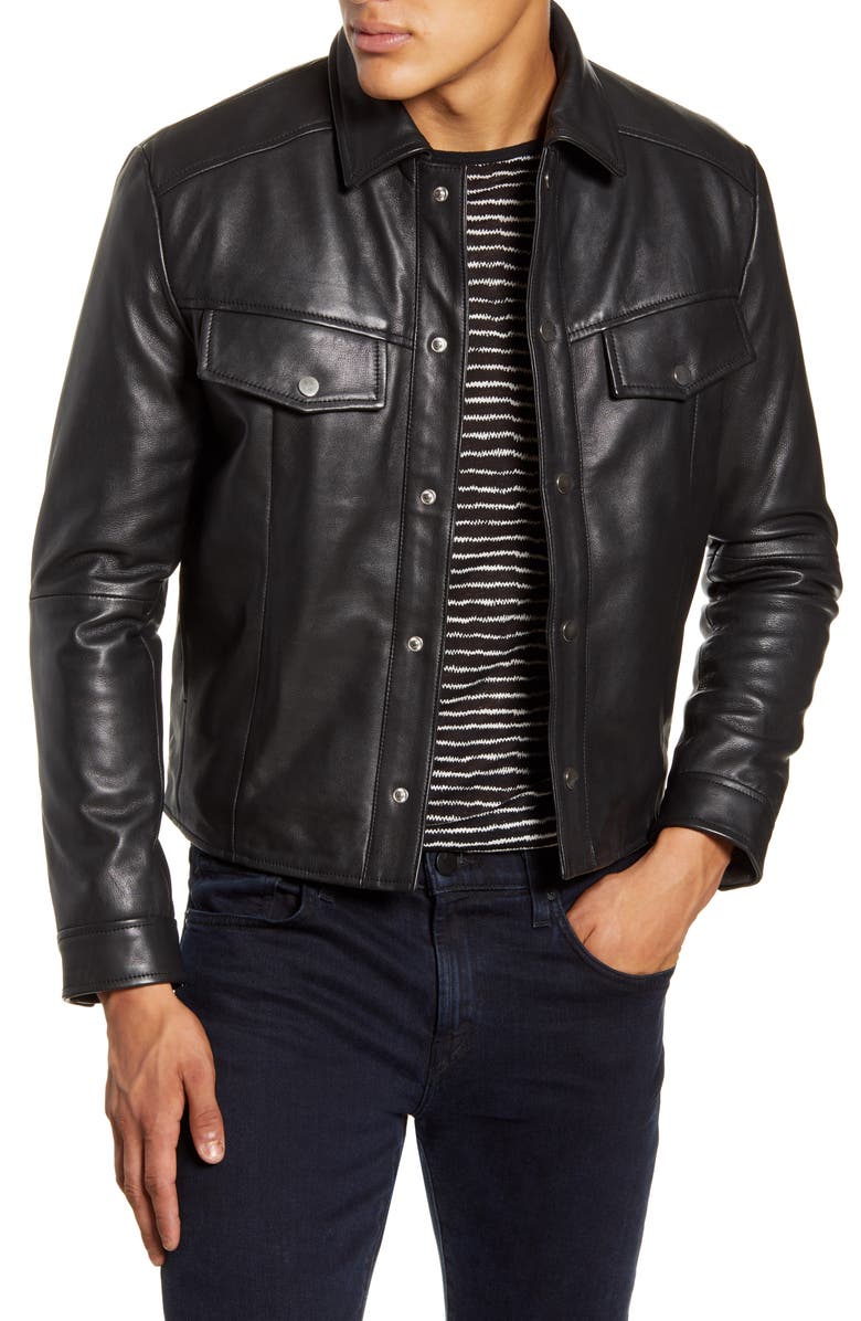 Deadwood Frankie Leather Jacket, Main, color, 