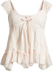 BP. Cap Sleeve Cotton Babydoll Top