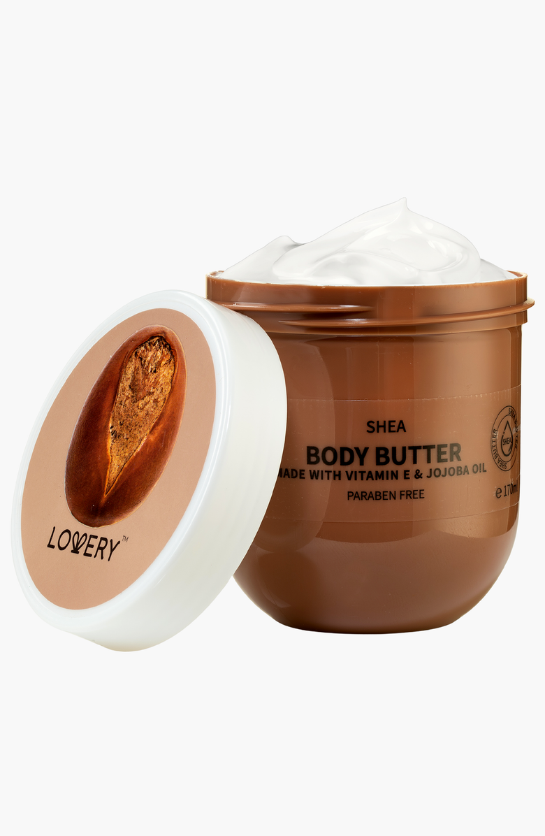 Lovery Shea Body Butter, Main, color, Brown / White