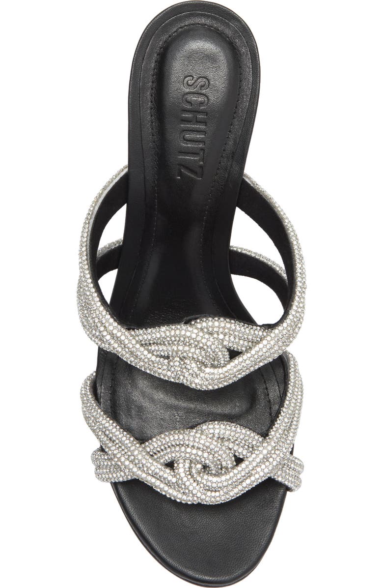 Schutz Jocelyn Rhinestone Slide Sandal, Alternate, color, Black-Cristal