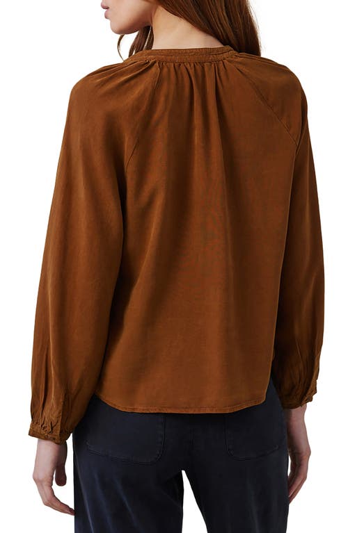 Bella Dahl Raglan Sleeve Button-up Top In Twilight Gold