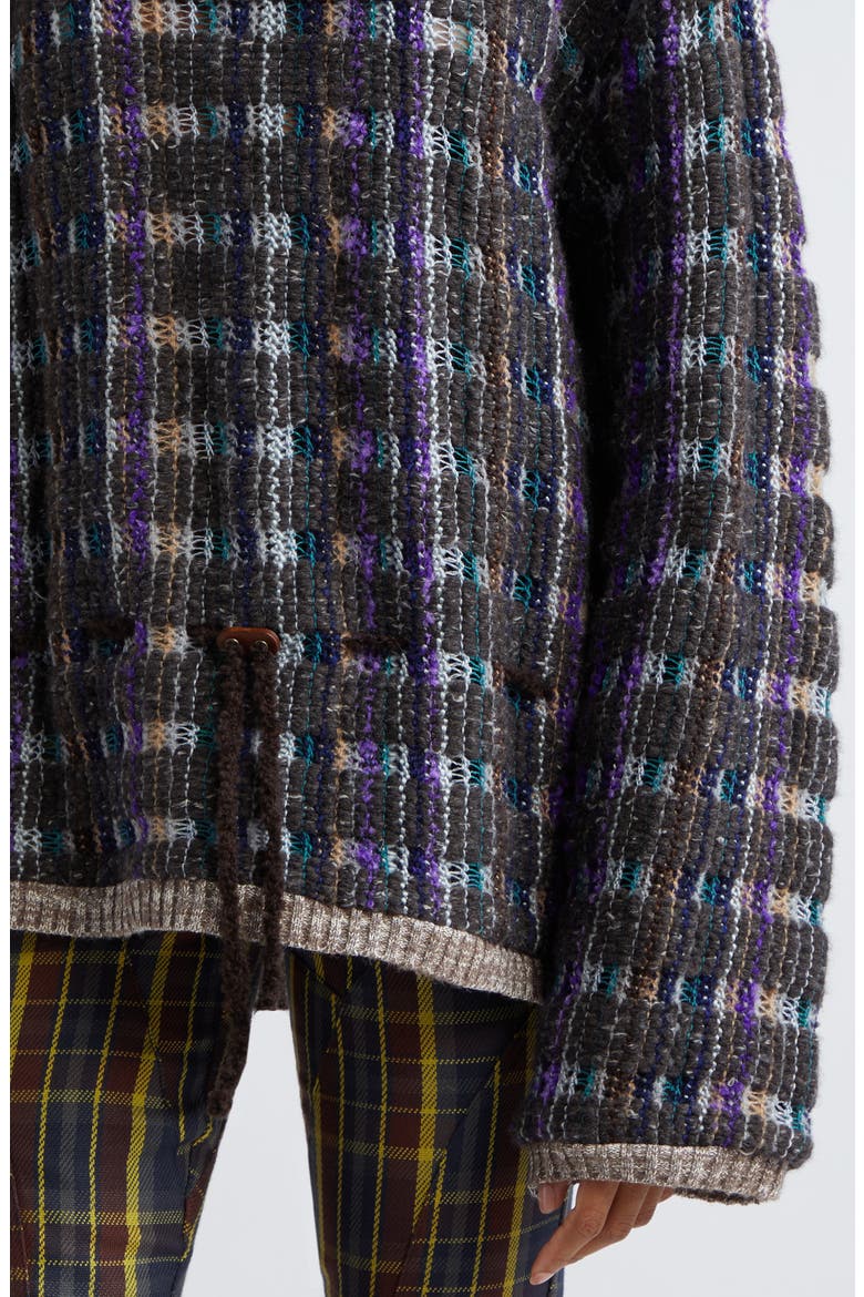 x Vitelli Plaid Crewneck Sweater, Alternate, color, VITELLI BROWN PLAID