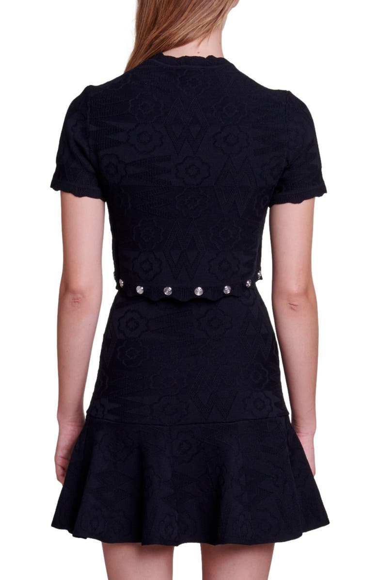 maje Reveria Two-Piece Knit Minidress, Alternate, color, 
