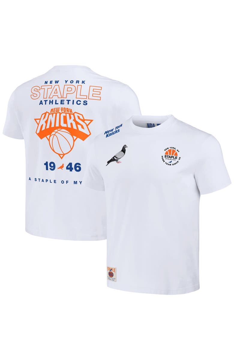 STAPLE Men's NBA x Staple Cream New York Knicks Home Team T-Shirt, Alternate, color, 