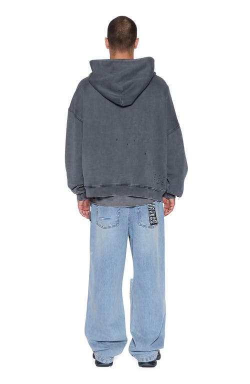 Ksubi Blasted Ekcess Oversize Hoodie In Gray