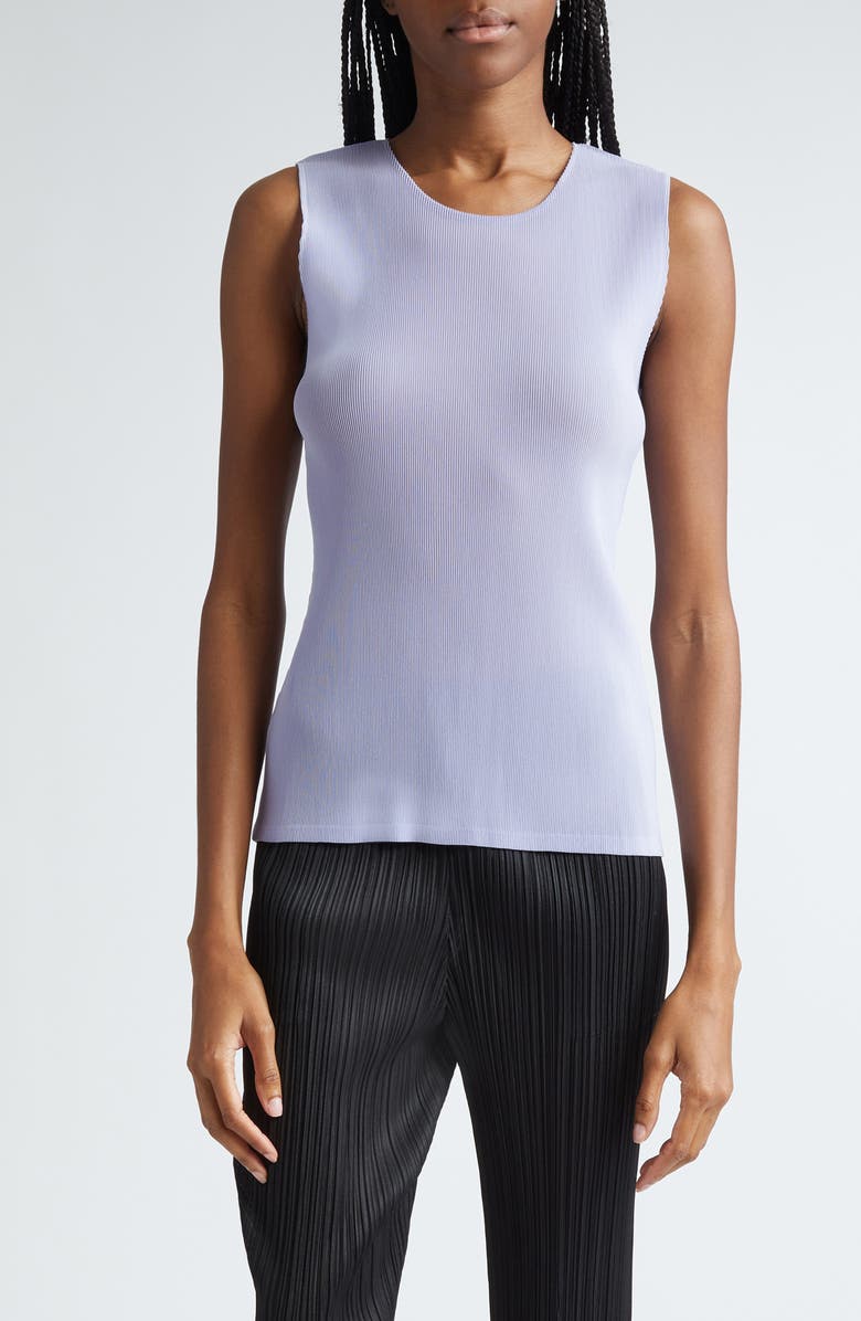Pleats Please Issey Miyake Monthly Colors July Pleated Sleeveless Top, Main, color, 