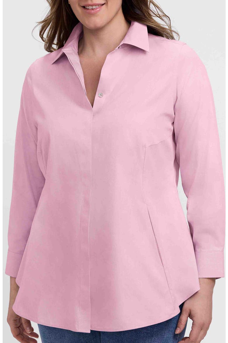 Cici Non-Iron Tunic Blouse, Main, color, CHAMBRAY PINK