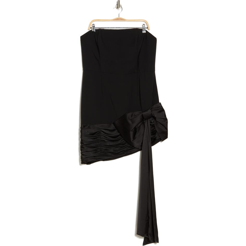HUTCH HUTCH STRAPLESS BOW MINIDRESS