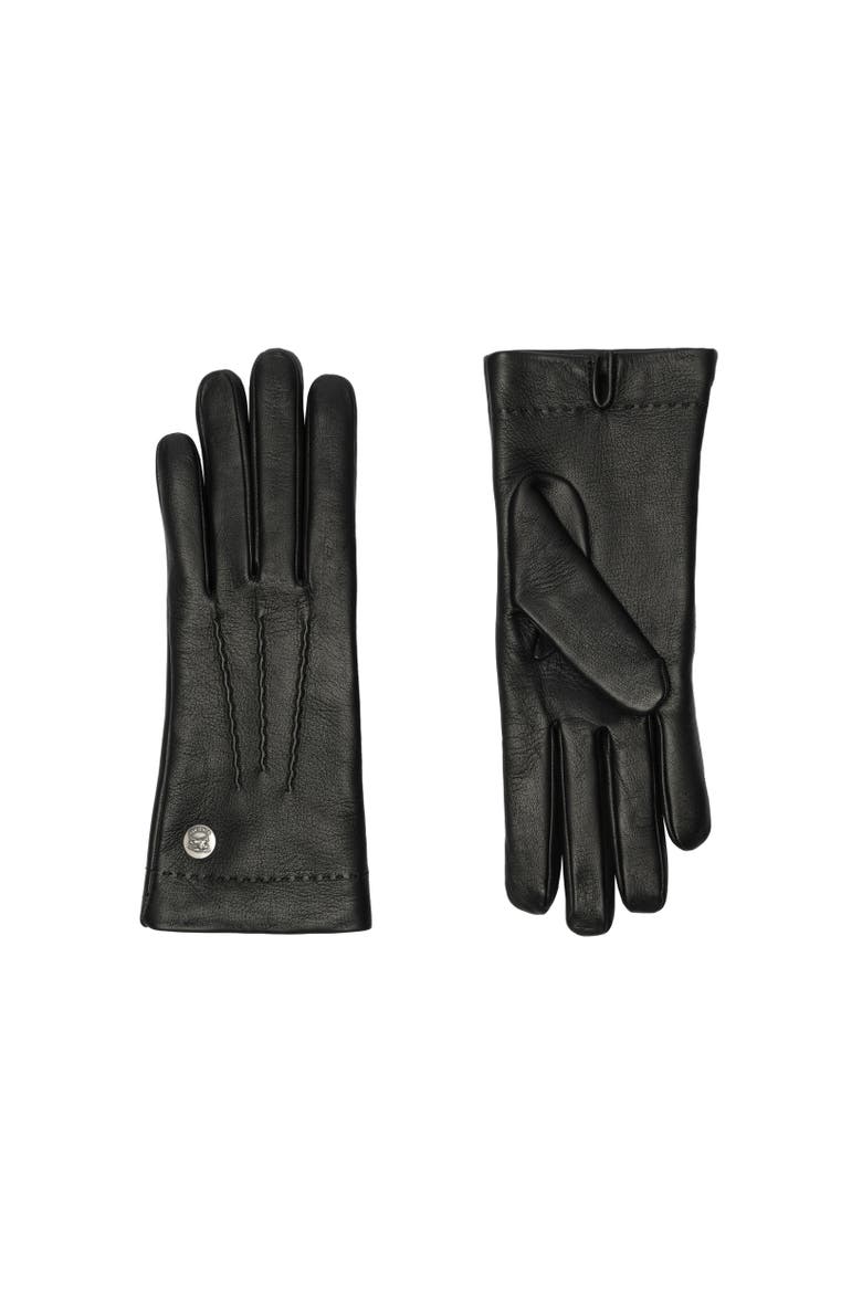 Leather Gloves, Alternate, color, Black