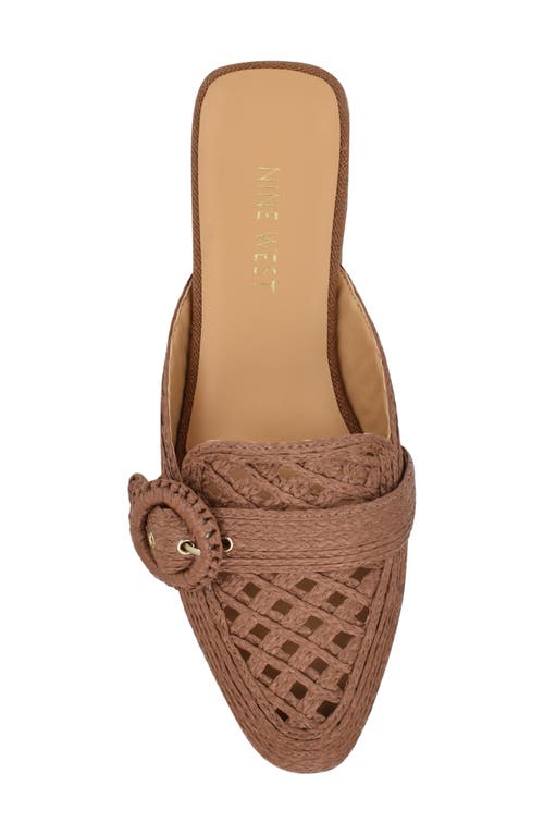 Shop Nine West Caspe Woven Mule In Dark Brown