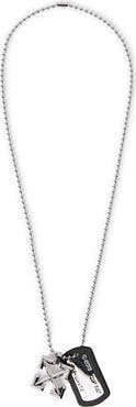 Off-White Arrow Logo Dog Tag Necklace