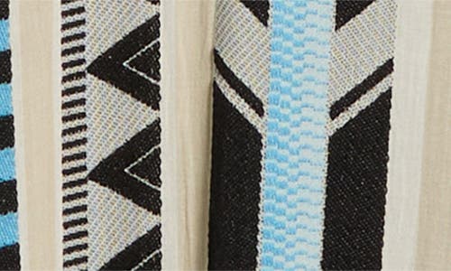 Elan Embroidered Tiered Cotton Blend Cover-up Maxi Dress In Animal Print