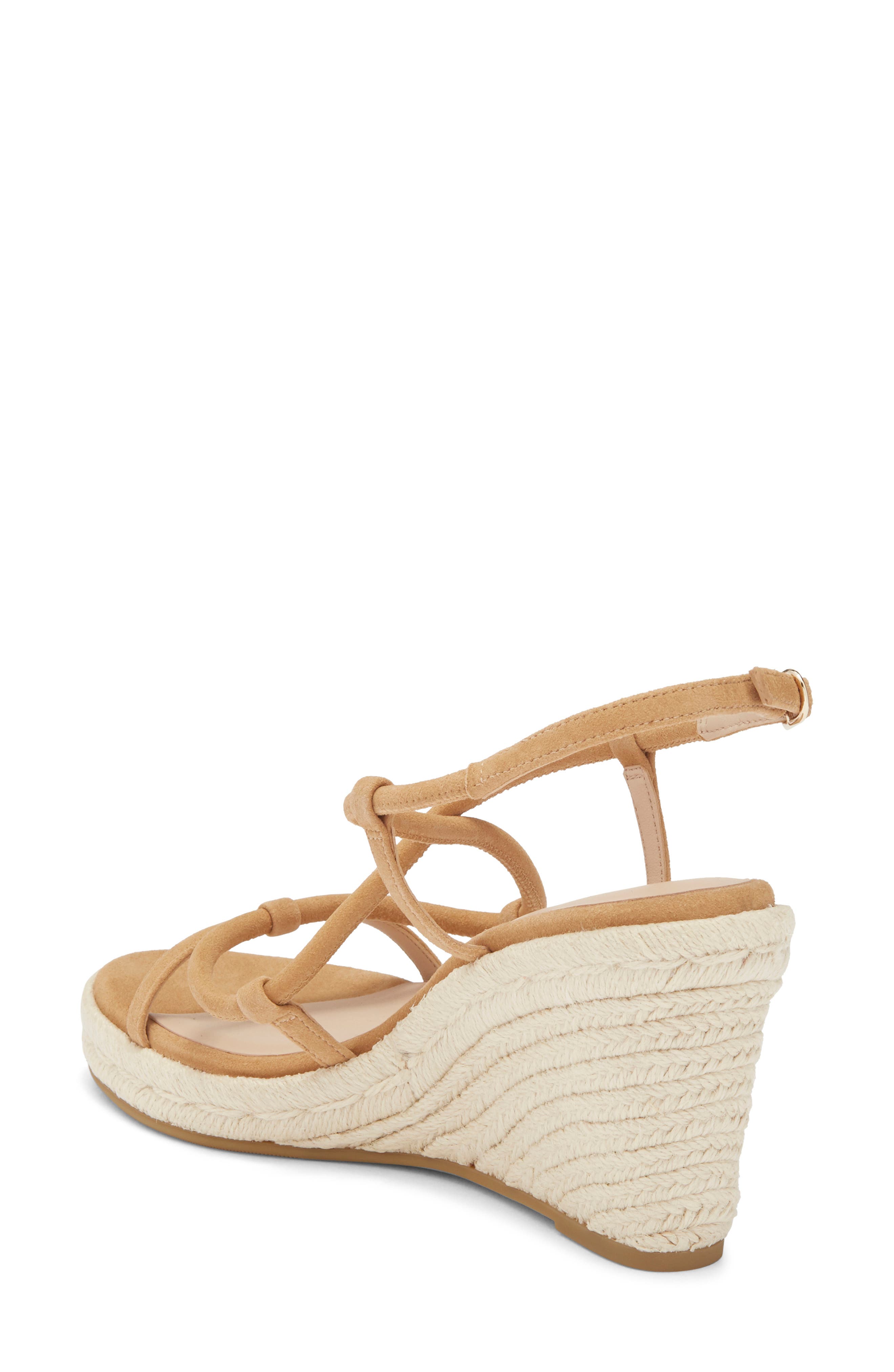 Nilla Espadrille Platform Wedge Sandal, Alternate, color, CAMEL