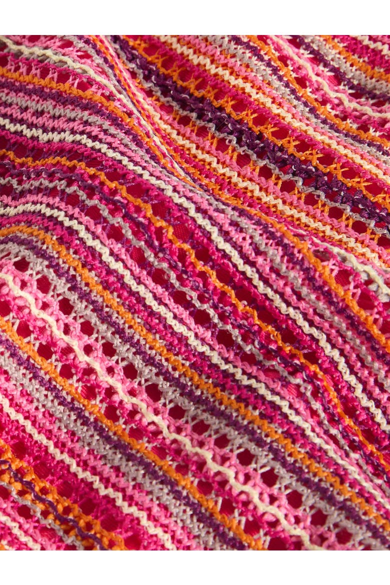 Crochet Ring Halter Bra Swim Top, Alternate, color, Pink Multi
