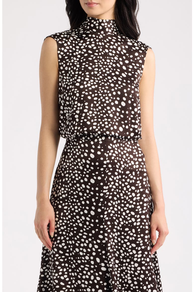 Dot Sleeveless Blouse, Main, color, MOLE DOT