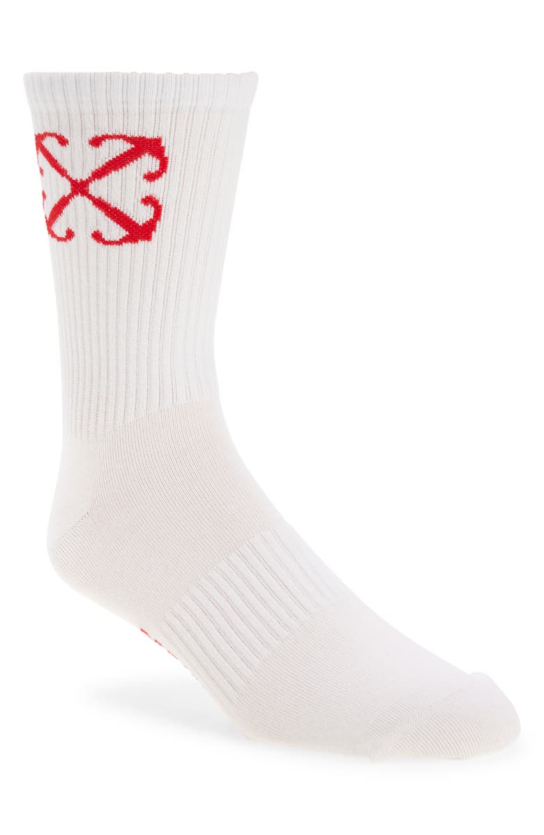 Off-White Arrow Crew Socks, Main, color, 