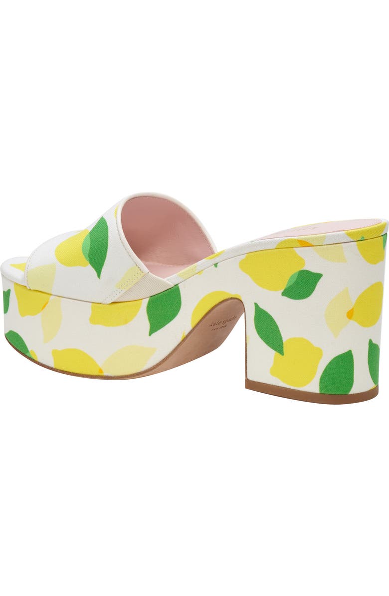 Kate Spade New York ibiza platform sandal, Alternate, color, Lemon Toss/ Parchment