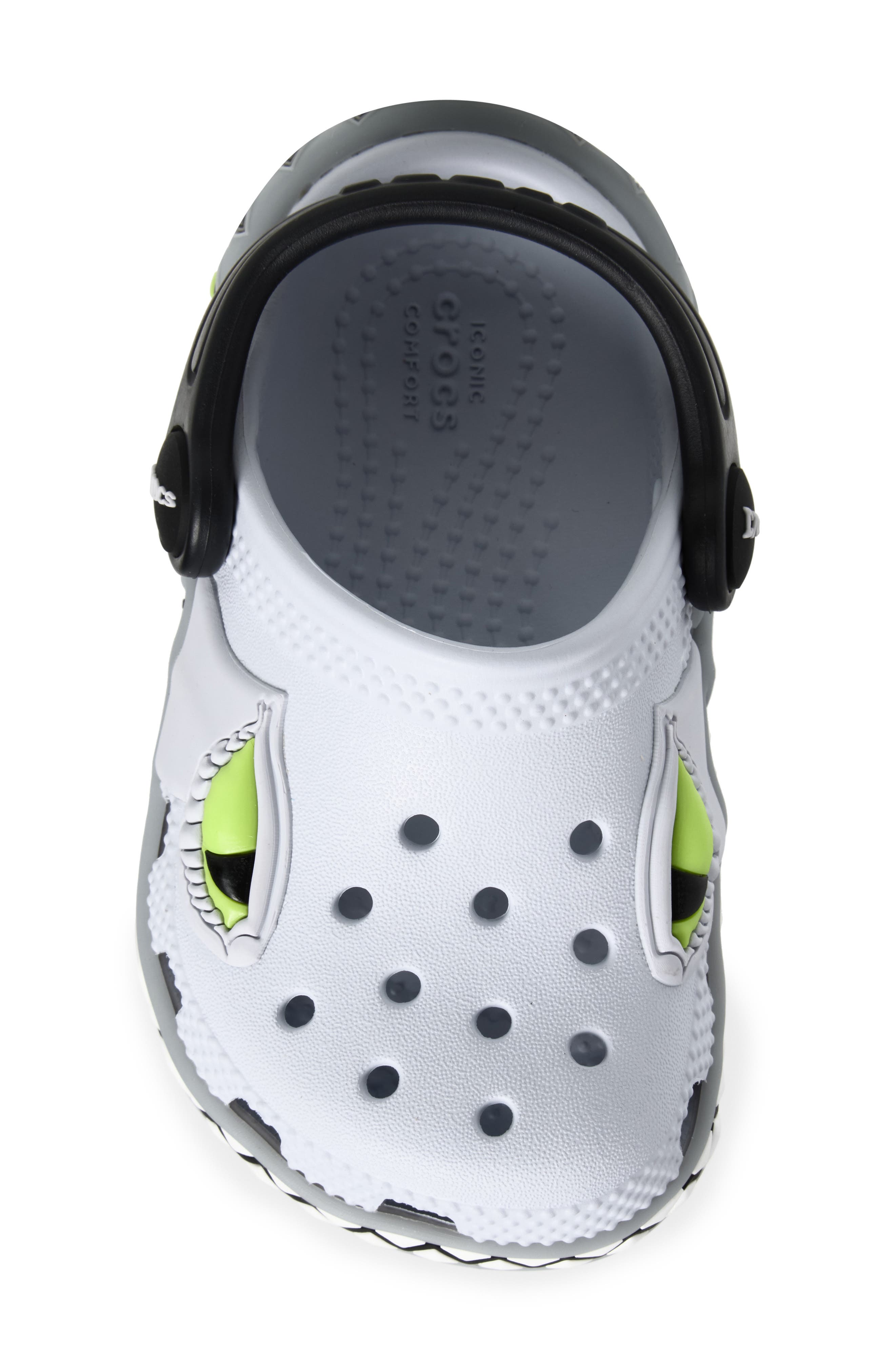 Kids' Classic Creature Lights Clog, Alternate, color, STEEL
