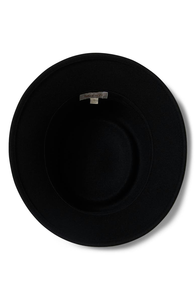 Brixton Elle Wool Felt Bucket Hat, Alternate, color, Black