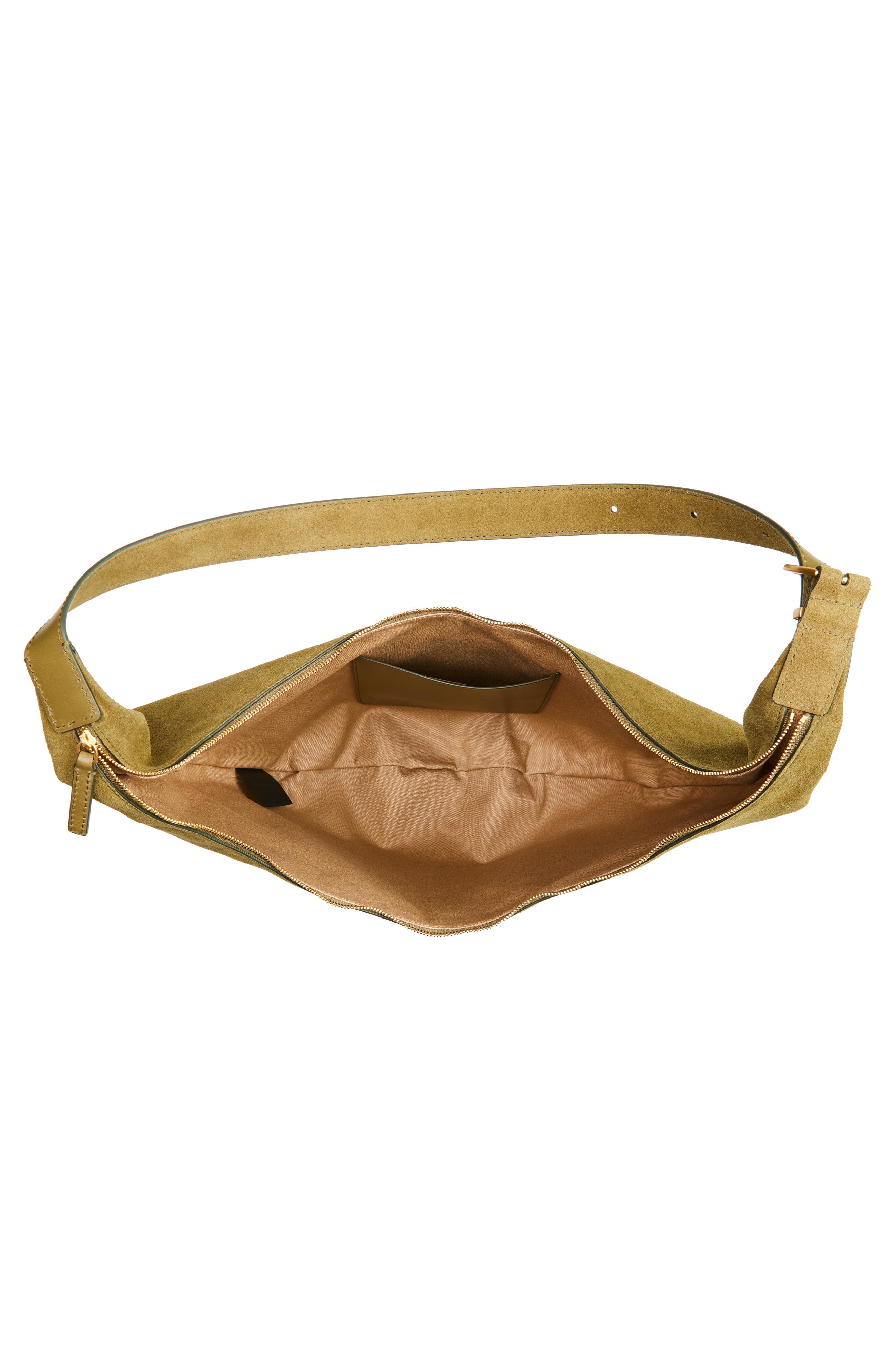 Madewell The Essential Curve Shoulder Bag, Alternate, color, Aged Olive