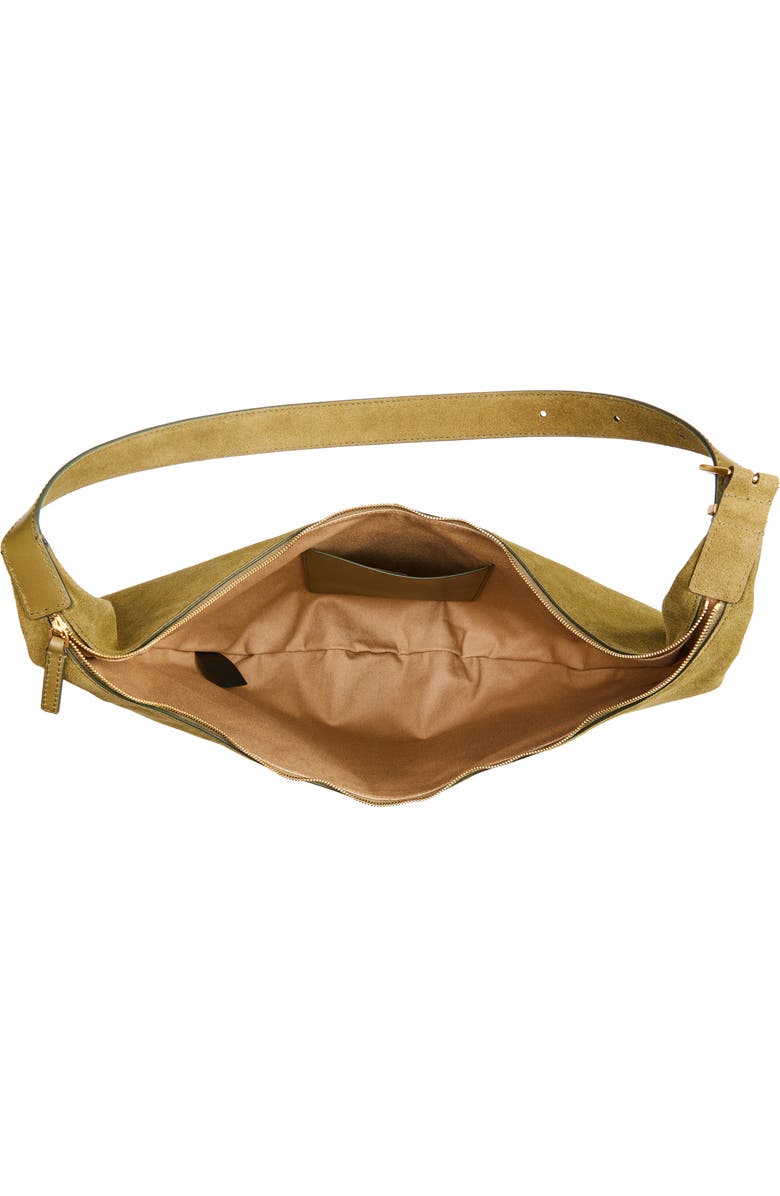 Madewell The Essential Curve Shoulder Bag, Alternate, color, Aged Olive