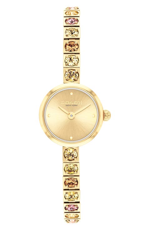 Iris Crystal Bezel Bracelet Watch