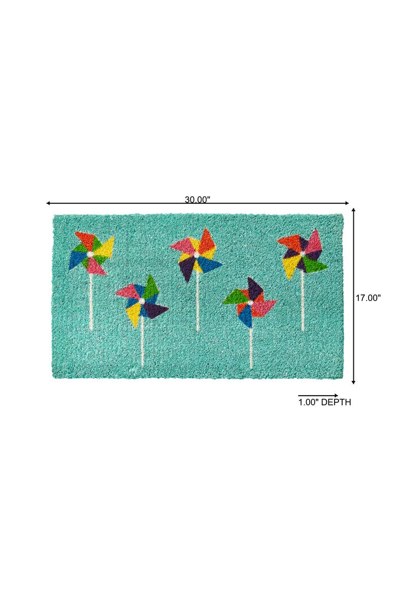 Pinwheel Coir Mat Multi Coir Summer, Alternate, color, Blue