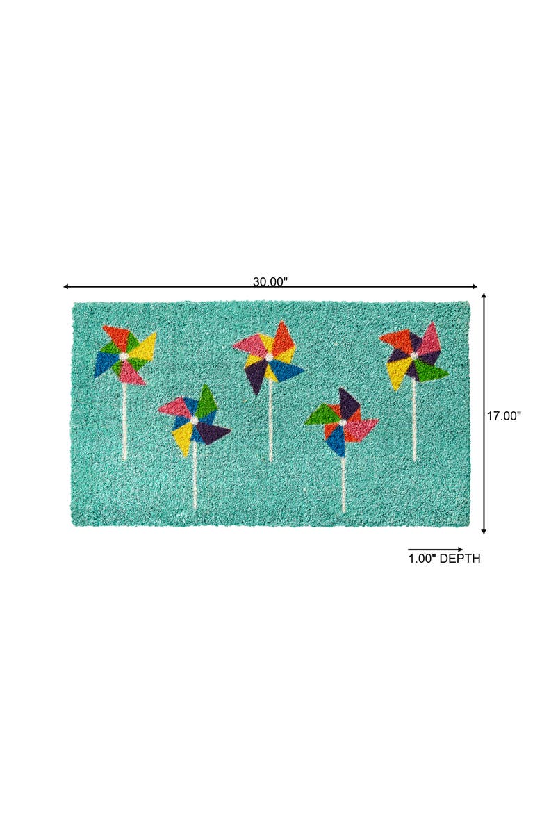 tag Pinwheel Coir Mat Multi Coir Summer, Alternate, color, Blue