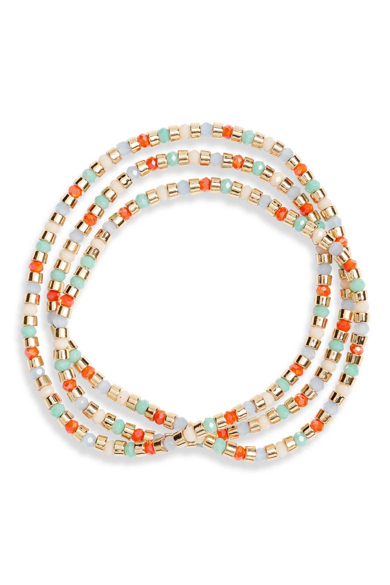 Beaded Convertible Bracelet, Main, color, MULTI- GOLD