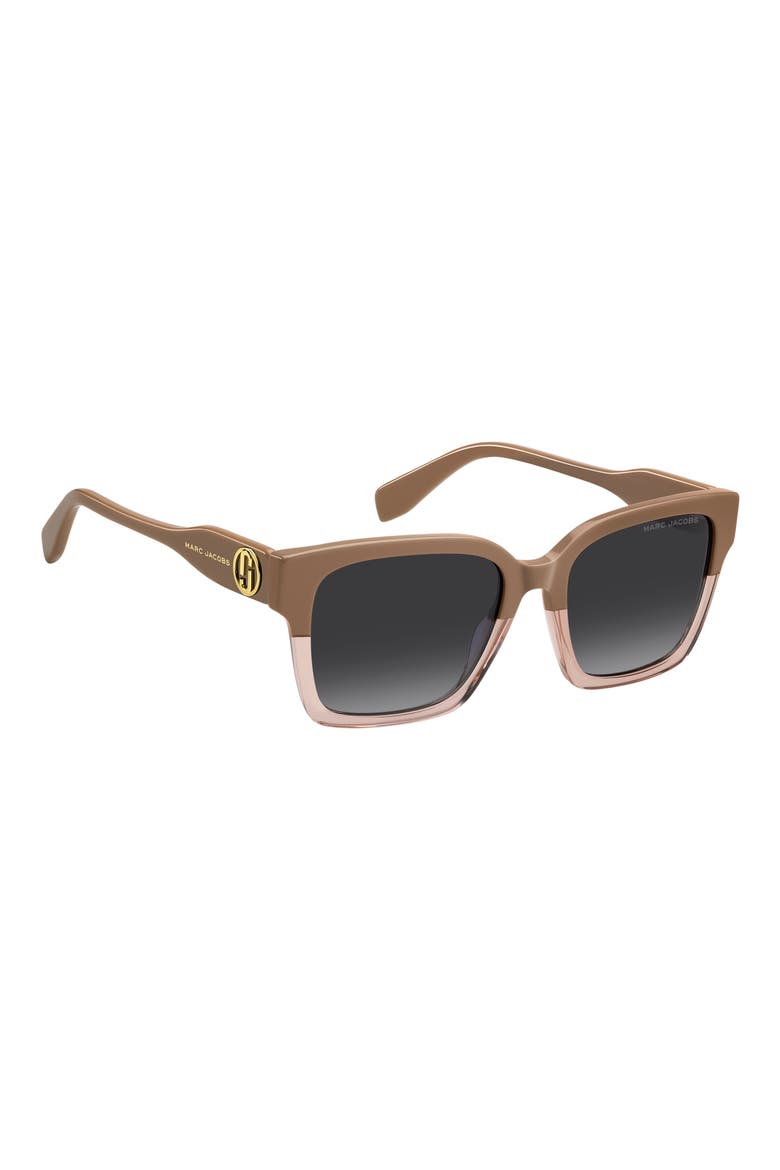 53mm Gradient Square Sunglasses, Alternate, color, BEIGE
