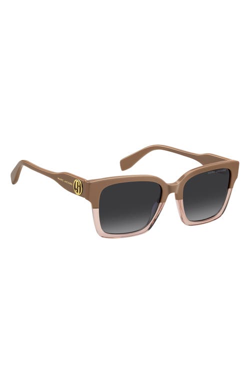Marc Jacobs 53mm Gradient Square Sunglasses In Brown