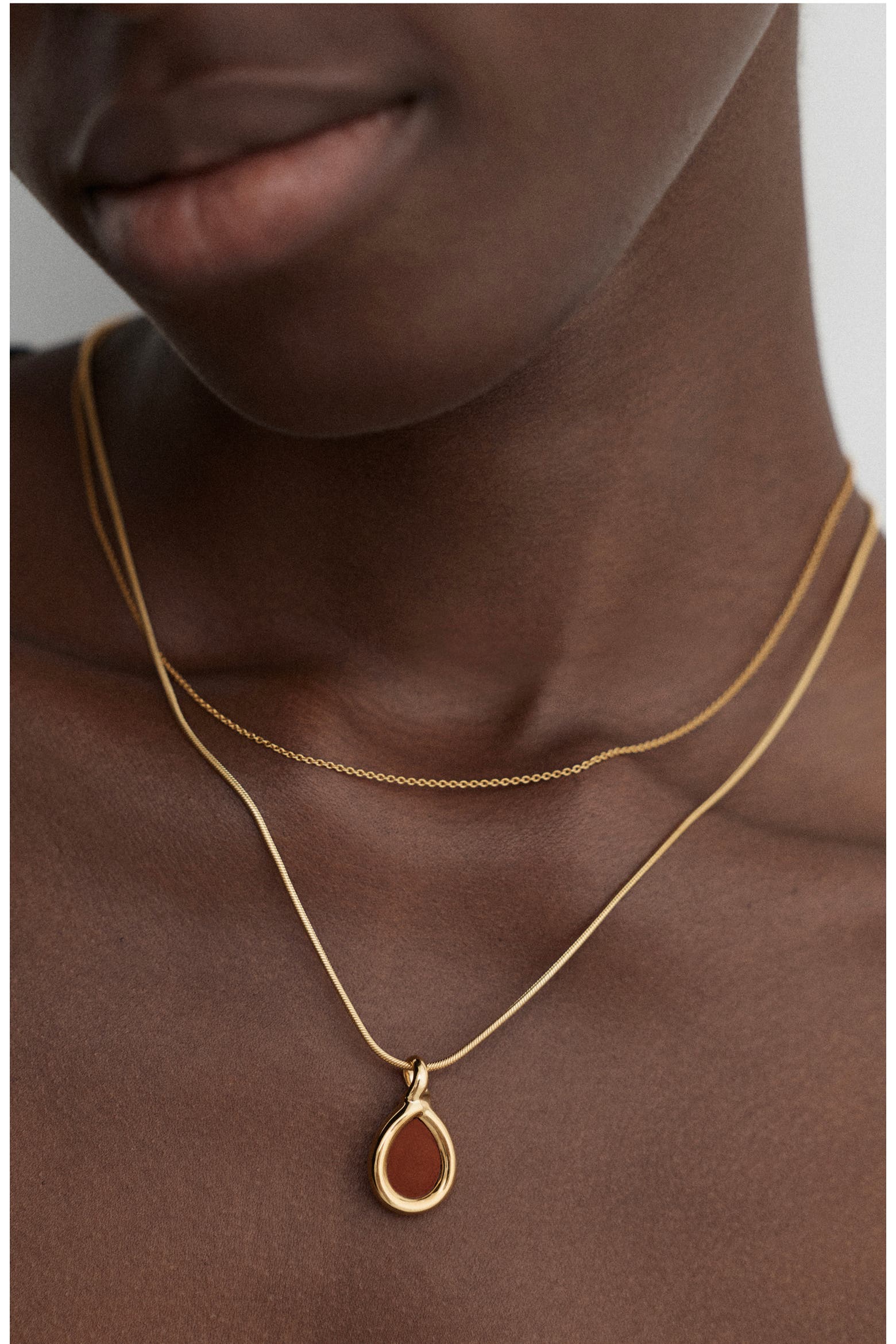 Redder Snake Monica Vinader Ochre 18k Gold Vermeil Red Jasper Snake Necklace (Women ...