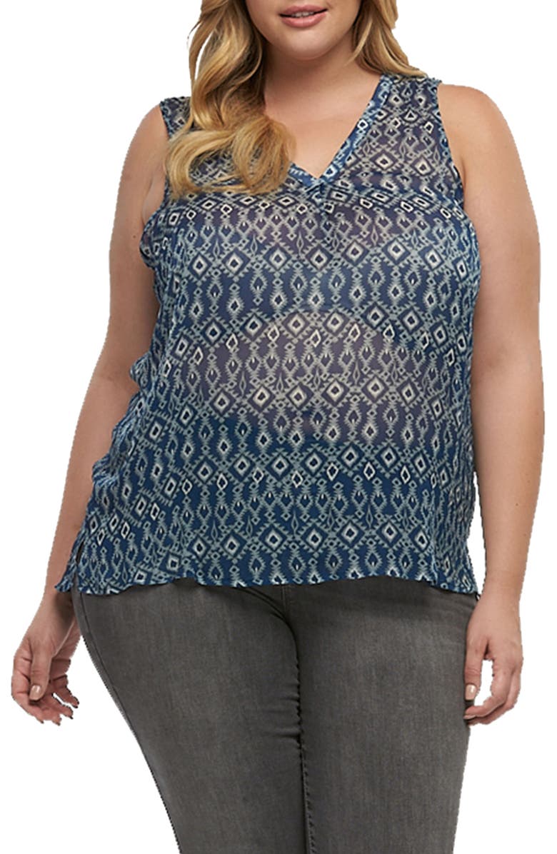 Tart Waverly Print Tank, Main, color, Diamonds