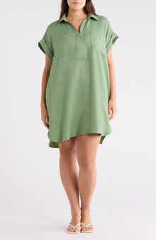 MAX STUDIO Short Sleeve Shirtdress
