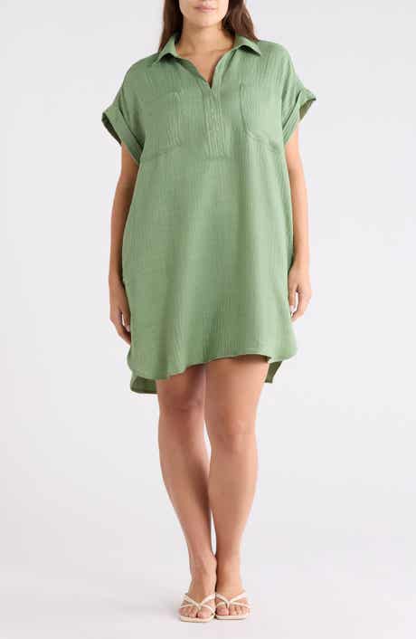 MAX STUDIO Short Sleeve Shirtdress