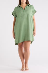 MAX STUDIO Short Sleeve Shirtdress
