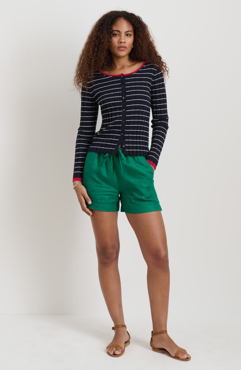 Alex Mill Riley Linen Drawstring Shorts, Alternate, color, Lush Meadow